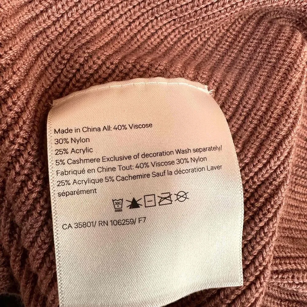 Lululemon Mauve Open Front Long Sleeves Cashlu Knit Ribbed Cardigan